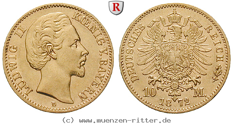 Klicken Sie auf das Bild um es auf Ihrem Rechner zu speichern deutsches-kaiserreich-ludwig-ii-10-mark/67255.jpg