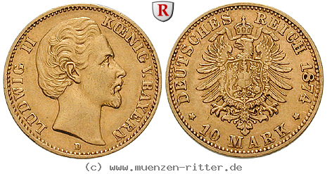 Klicken Sie auf das Bild um es auf Ihrem Rechner zu speichern deutsches-kaiserreich-ludwig-ii-10-mark/93033.jpg