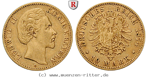 Klicken Sie auf das Bild um es auf Ihrem Rechner zu speichern deutsches-kaiserreich-ludwig-ii-10-mark/93034.jpg