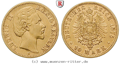 Klicken Sie auf das Bild um es auf Ihrem Rechner zu speichern deutsches-kaiserreich-ludwig-ii-10-mark/94603.jpg