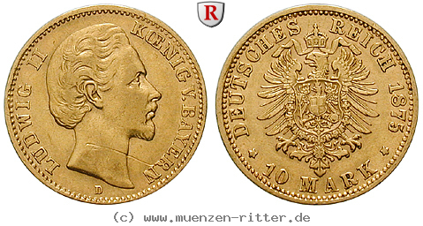 Klicken Sie auf das Bild um es auf Ihrem Rechner zu speichern deutsches-kaiserreich-ludwig-ii-10-mark/97850.jpg