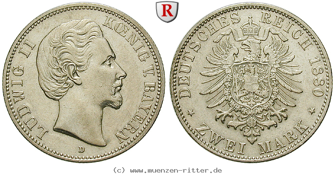 Klicken Sie auf das Bild um es auf Ihrem Rechner zu speichern deutsches-kaiserreich-ludwig-ii-2-mark/58760.jpg