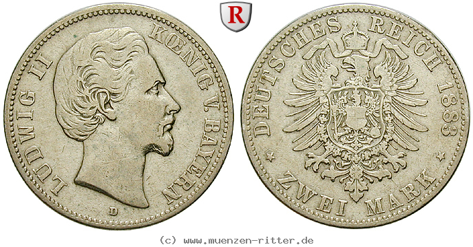 Klicken Sie auf das Bild um es auf Ihrem Rechner zu speichern deutsches-kaiserreich-ludwig-ii-2-mark/58761.jpg