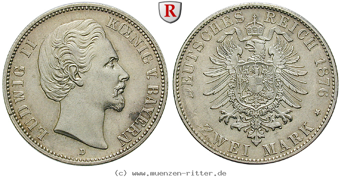 Klicken Sie auf das Bild um es auf Ihrem Rechner zu speichern deutsches-kaiserreich-ludwig-ii-2-mark/68062.jpg