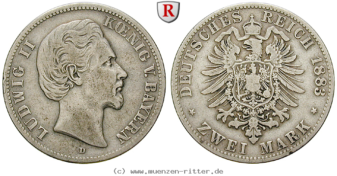 Klicken Sie auf das Bild um es auf Ihrem Rechner zu speichern deutsches-kaiserreich-ludwig-ii-2-mark/70963.jpg