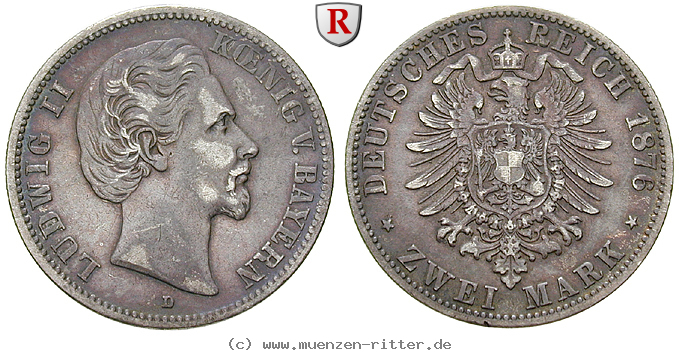 Klicken Sie auf das Bild um es auf Ihrem Rechner zu speichern deutsches-kaiserreich-ludwig-ii-2-mark/84174.jpg