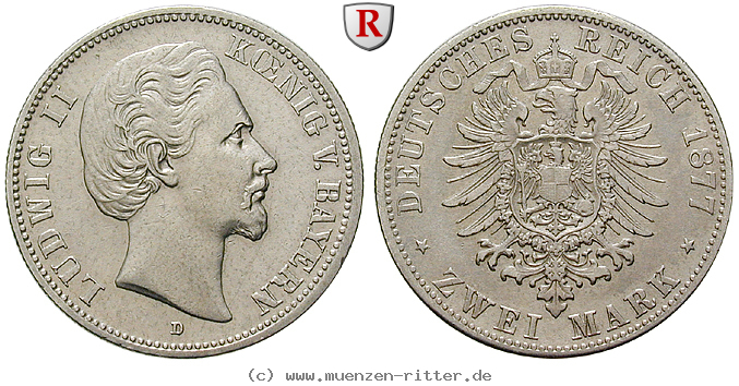 Klicken Sie auf das Bild um es auf Ihrem Rechner zu speichern deutsches-kaiserreich-ludwig-ii-2-mark/84749.jpg
