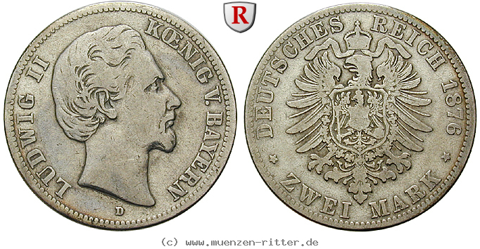 Klicken Sie auf das Bild um es auf Ihrem Rechner zu speichern deutsches-kaiserreich-ludwig-ii-2-mark/97060.jpg