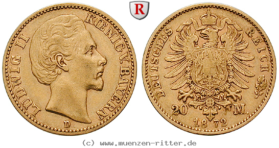 Klicken Sie auf das Bild um es auf Ihrem Rechner zu speichern deutsches-kaiserreich-ludwig-ii-20-mark/100380.jpg