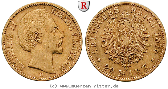 Klicken Sie auf das Bild um es auf Ihrem Rechner zu speichern deutsches-kaiserreich-ludwig-ii-20-mark/101339.jpg