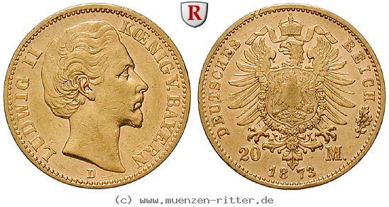 Klicken Sie auf das Bild um es auf Ihrem Rechner zu speichern deutsches-kaiserreich-ludwig-ii-20-mark/71445.jpg