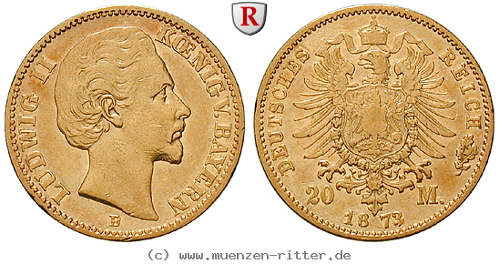 Klicken Sie auf das Bild um es auf Ihrem Rechner zu speichern deutsches-kaiserreich-ludwig-ii-20-mark/94857.jpg