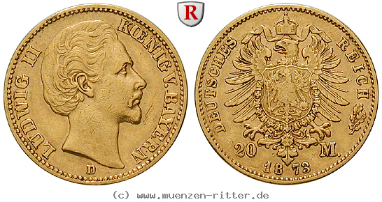 Klicken Sie auf das Bild um es auf Ihrem Rechner zu speichern deutsches-kaiserreich-ludwig-ii-20-mark/95940.jpg
