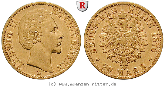 Klicken Sie auf das Bild um es auf Ihrem Rechner zu speichern deutsches-kaiserreich-ludwig-ii-20-mark/96737.jpg