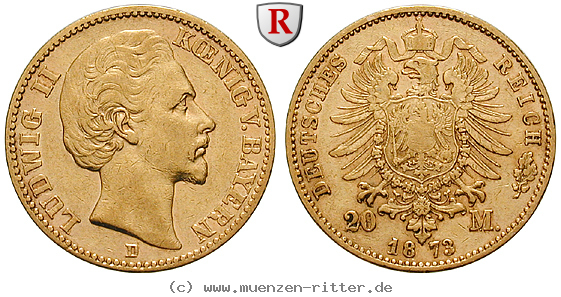 Klicken Sie auf das Bild um es auf Ihrem Rechner zu speichern deutsches-kaiserreich-ludwig-ii-20-mark/98957.jpg