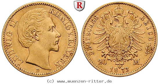 Klicken Sie auf das Bild um es auf Ihrem Rechner zu speichern deutsches-kaiserreich-ludwig-ii-20-mark/99302.jpg