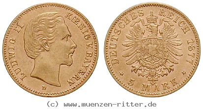 Klicken Sie auf das Bild um es auf Ihrem Rechner zu speichern deutsches-kaiserreich-ludwig-ii-5-mark/17618.jpg