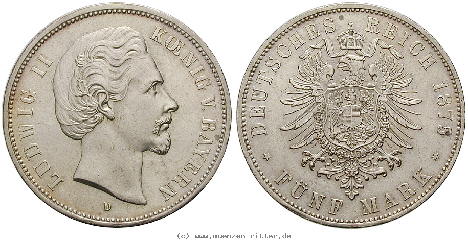 Klicken Sie auf das Bild um es auf Ihrem Rechner zu speichern deutsches-kaiserreich-ludwig-ii-5-mark/18838.jpg