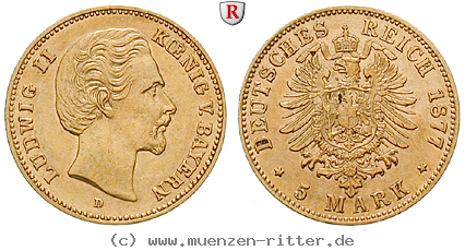 Klicken Sie auf das Bild um es auf Ihrem Rechner zu speichern deutsches-kaiserreich-ludwig-ii-5-mark/23380.jpg