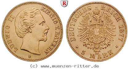 Klicken Sie auf das Bild um es auf Ihrem Rechner zu speichern deutsches-kaiserreich-ludwig-ii-5-mark/27196.jpg
