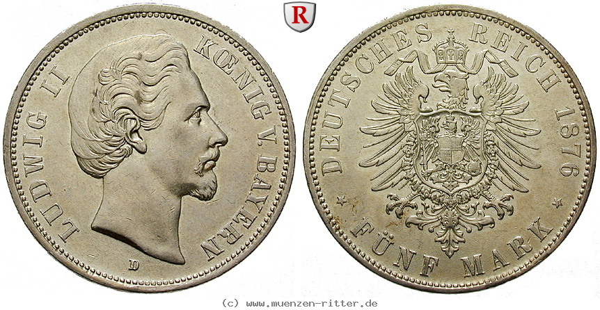 Klicken Sie auf das Bild um es auf Ihrem Rechner zu speichern deutsches-kaiserreich-ludwig-ii-5-mark/35026.jpg