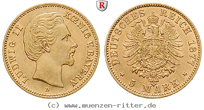 Klicken Sie auf das Bild um es auf Ihrem Rechner zu speichern deutsches-kaiserreich-ludwig-ii-5-mark/57953.jpg
