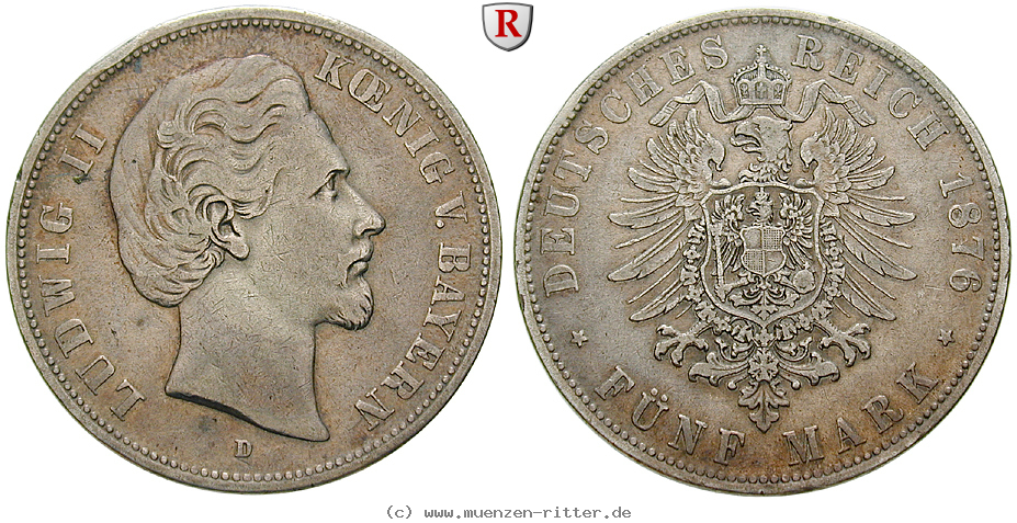 Klicken Sie auf das Bild um es auf Ihrem Rechner zu speichern deutsches-kaiserreich-ludwig-ii-5-mark/62200.jpg