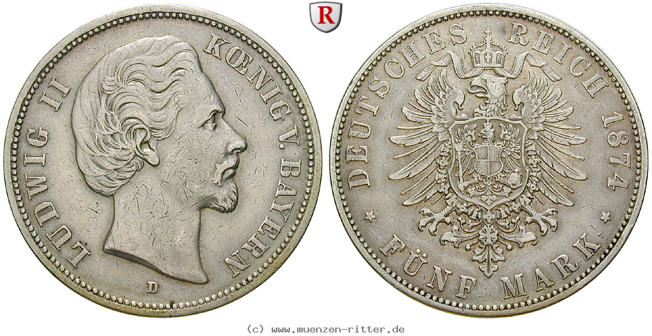 Klicken Sie auf das Bild um es auf Ihrem Rechner zu speichern deutsches-kaiserreich-ludwig-ii-5-mark/70954.jpg