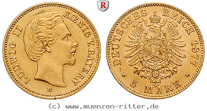 Klicken Sie auf das Bild um es auf Ihrem Rechner zu speichern deutsches-kaiserreich-ludwig-ii-5-mark/71530.jpg