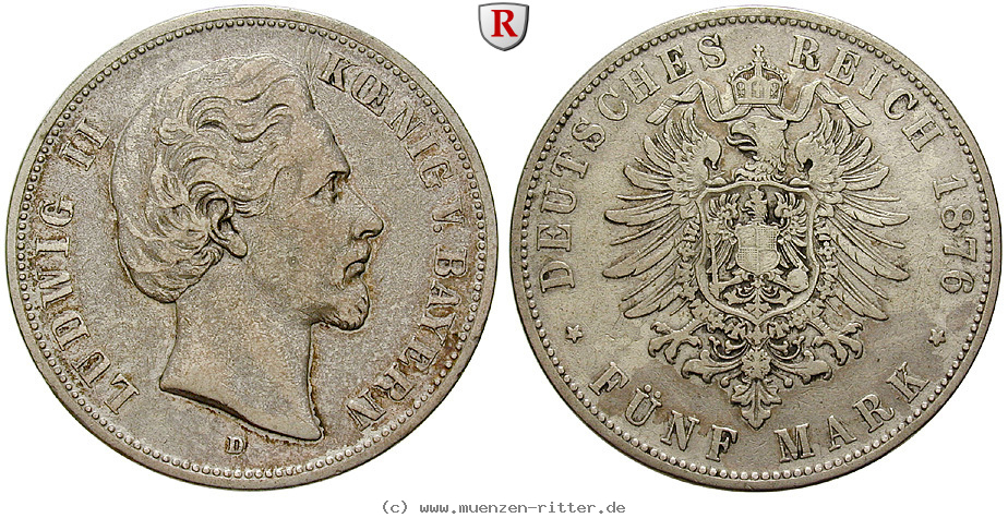 Klicken Sie auf das Bild um es auf Ihrem Rechner zu speichern deutsches-kaiserreich-ludwig-ii-5-mark/89569.jpg