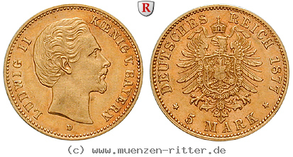 Klicken Sie auf das Bild um es auf Ihrem Rechner zu speichern deutsches-kaiserreich-ludwig-ii-5-mark/93032.jpg