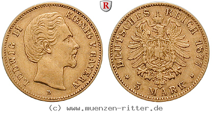 Klicken Sie auf das Bild um es auf Ihrem Rechner zu speichern deutsches-kaiserreich-ludwig-ii-5-mark/98426.jpg