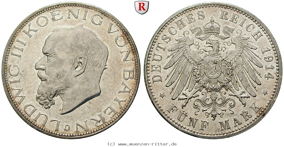 Klicken Sie auf das Bild um es auf Ihrem Rechner zu speichern deutsches-kaiserreich-ludwig-iii-5-mark/101593.jpg