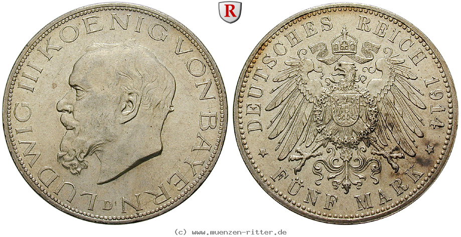 Klicken Sie auf das Bild um es auf Ihrem Rechner zu speichern deutsches-kaiserreich-ludwig-iii-5-mark/102773.jpg