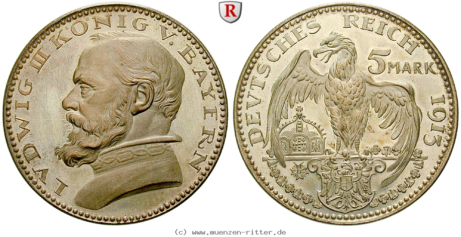 Klicken Sie auf das Bild um es auf Ihrem Rechner zu speichern deutsches-kaiserreich-ludwig-iii-5-mark/37703.jpg