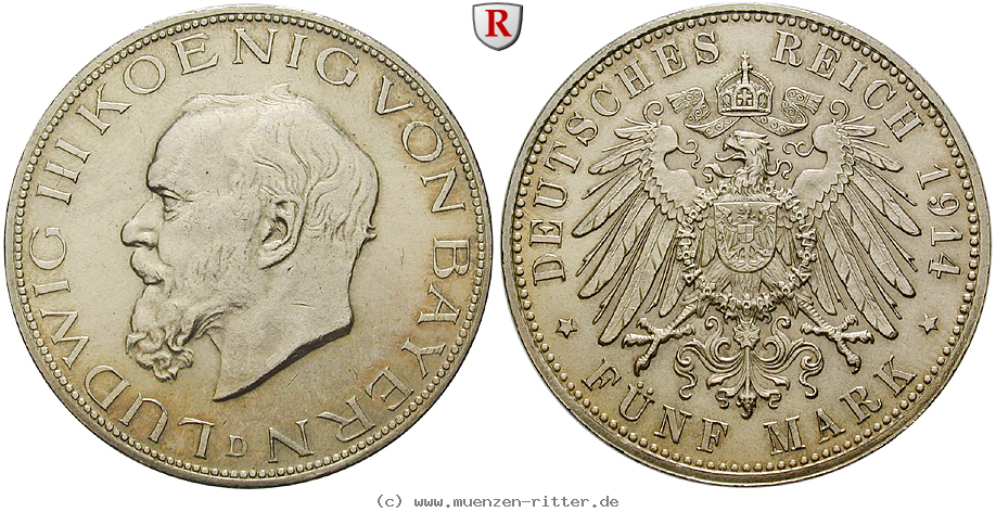 Klicken Sie auf das Bild um es auf Ihrem Rechner zu speichern deutsches-kaiserreich-ludwig-iii-5-mark/44998.jpg