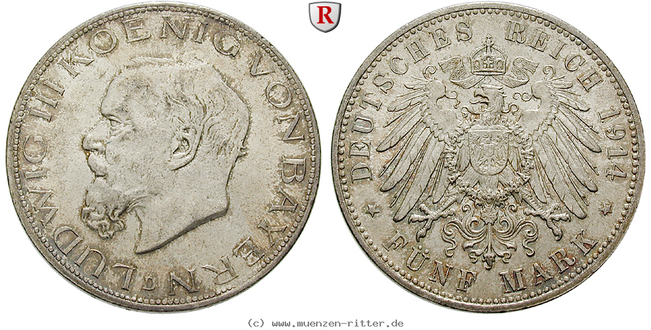 Klicken Sie auf das Bild um es auf Ihrem Rechner zu speichern deutsches-kaiserreich-ludwig-iii-5-mark/68782.jpg