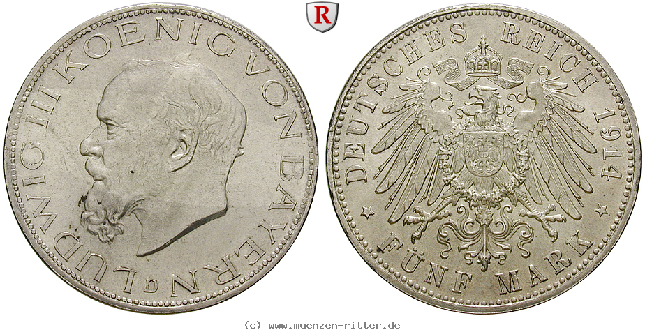 Klicken Sie auf das Bild um es auf Ihrem Rechner zu speichern deutsches-kaiserreich-ludwig-iii-5-mark/70960.jpg