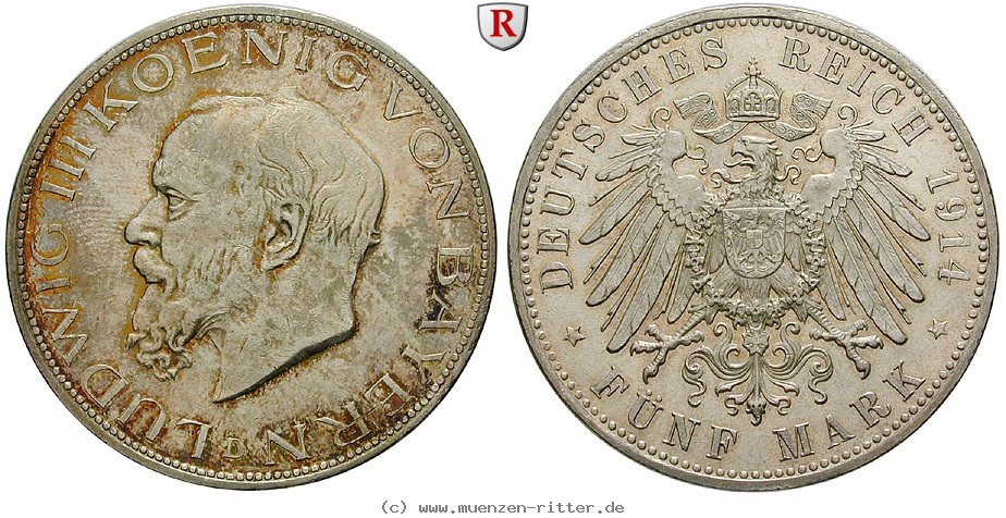 Klicken Sie auf das Bild um es auf Ihrem Rechner zu speichern deutsches-kaiserreich-ludwig-iii-5-mark/89574.jpg