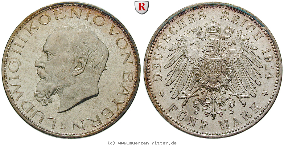 Klicken Sie auf das Bild um es auf Ihrem Rechner zu speichern deutsches-kaiserreich-ludwig-iii-5-mark/90041.jpg