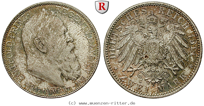 Klicken Sie auf das Bild um es auf Ihrem Rechner zu speichern deutsches-kaiserreich-luitpold-prinzregent-2-mark/102584.jpg