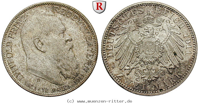 Klicken Sie auf das Bild um es auf Ihrem Rechner zu speichern deutsches-kaiserreich-luitpold-prinzregent-2-mark/102585.jpg