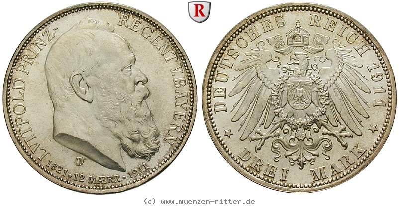 Klicken Sie auf das Bild um es auf Ihrem Rechner zu speichern deutsches-kaiserreich-luitpold-prinzregent-3-mark/102114.jpg