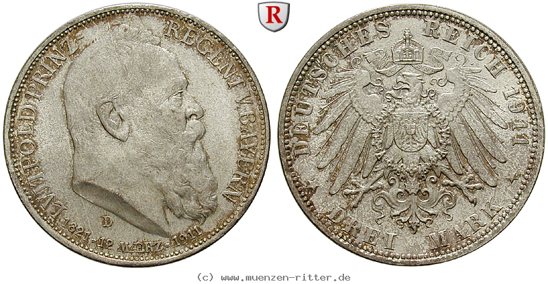 Klicken Sie auf das Bild um es auf Ihrem Rechner zu speichern deutsches-kaiserreich-luitpold-prinzregent-3-mark/102586.jpg