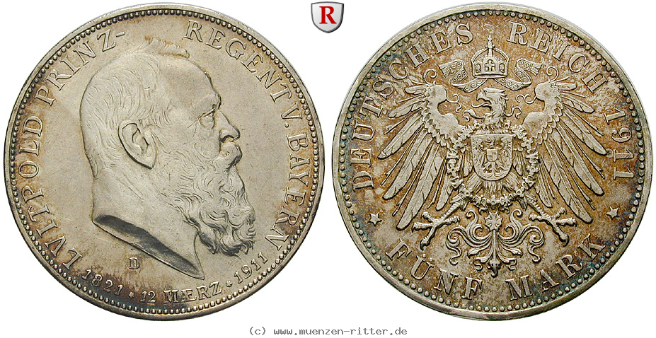 Klicken Sie auf das Bild um es auf Ihrem Rechner zu speichern deutsches-kaiserreich-luitpold-prinzregent-5-mark/69701.jpg