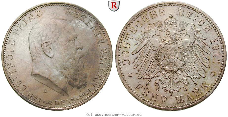 Klicken Sie auf das Bild um es auf Ihrem Rechner zu speichern deutsches-kaiserreich-luitpold-prinzregent-5-mark/ejae10053.jpg