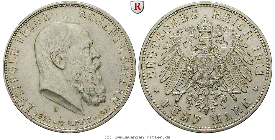 Klicken Sie auf das Bild um es auf Ihrem Rechner zu speichern deutsches-kaiserreich-luitpold-prinzregent-5-mark/ejae9201.jpg