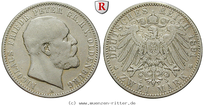 Klicken Sie auf das Bild um es auf Ihrem Rechner zu speichern deutsches-kaiserreich-nicolaus-friedrich-peter-2-mark/25211.jpg