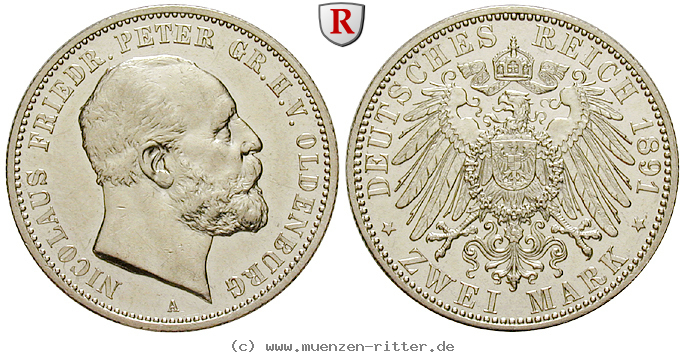 Klicken Sie auf das Bild um es auf Ihrem Rechner zu speichern deutsches-kaiserreich-nicolaus-friedrich-peter-2-mark/58782.jpg