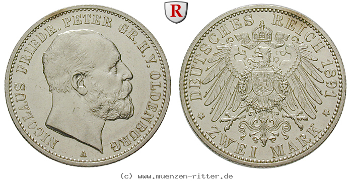 Klicken Sie auf das Bild um es auf Ihrem Rechner zu speichern deutsches-kaiserreich-nicolaus-friedrich-peter-2-mark/88940.jpg